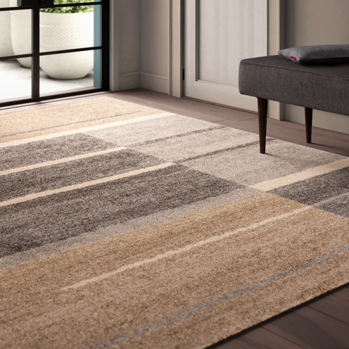 Wrought Studio Akinola Geometric Gray/Taupe Area Rug & Reviews Wayfair